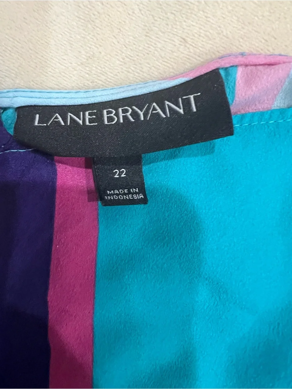 Lane Bryant two piece set Teal, Purple and Pink Colorblock tank with jacket